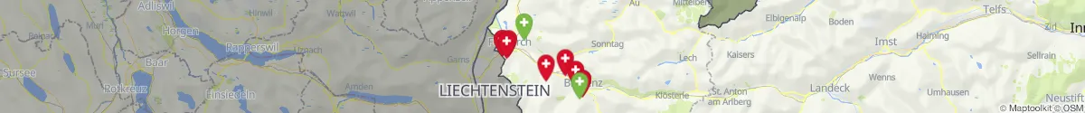 Map view for Pharmacy emergency services nearby Bludenz (Vorarlberg)